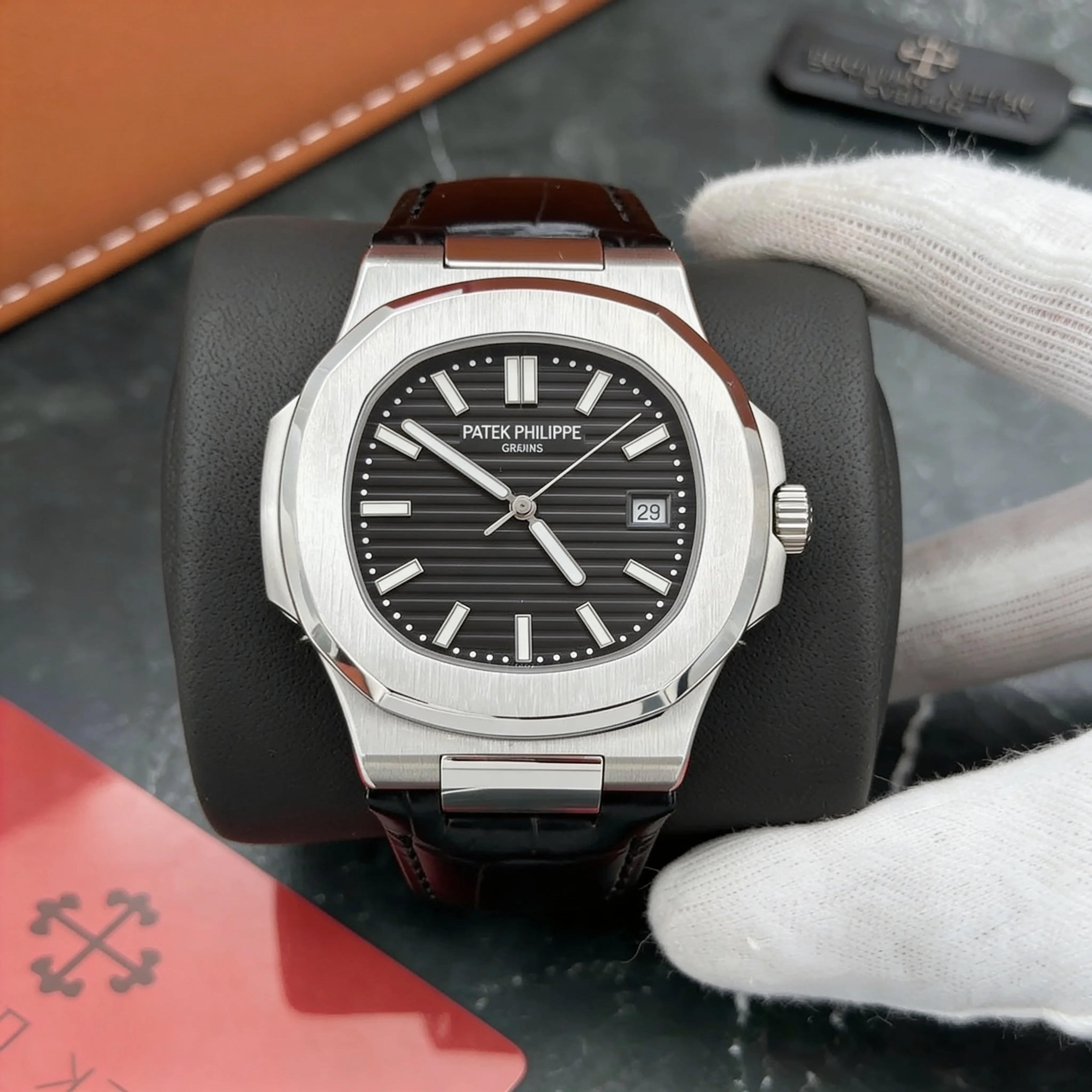 Patek Philippe Nautilus leather